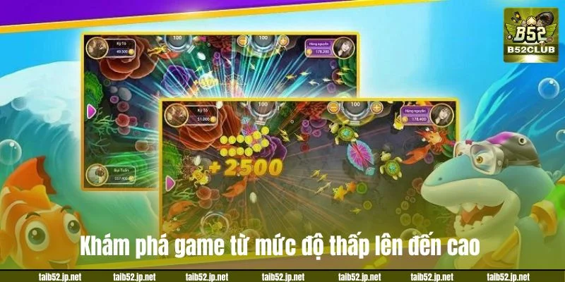 Khám phá game từ mức độ thấp lên đến cao.